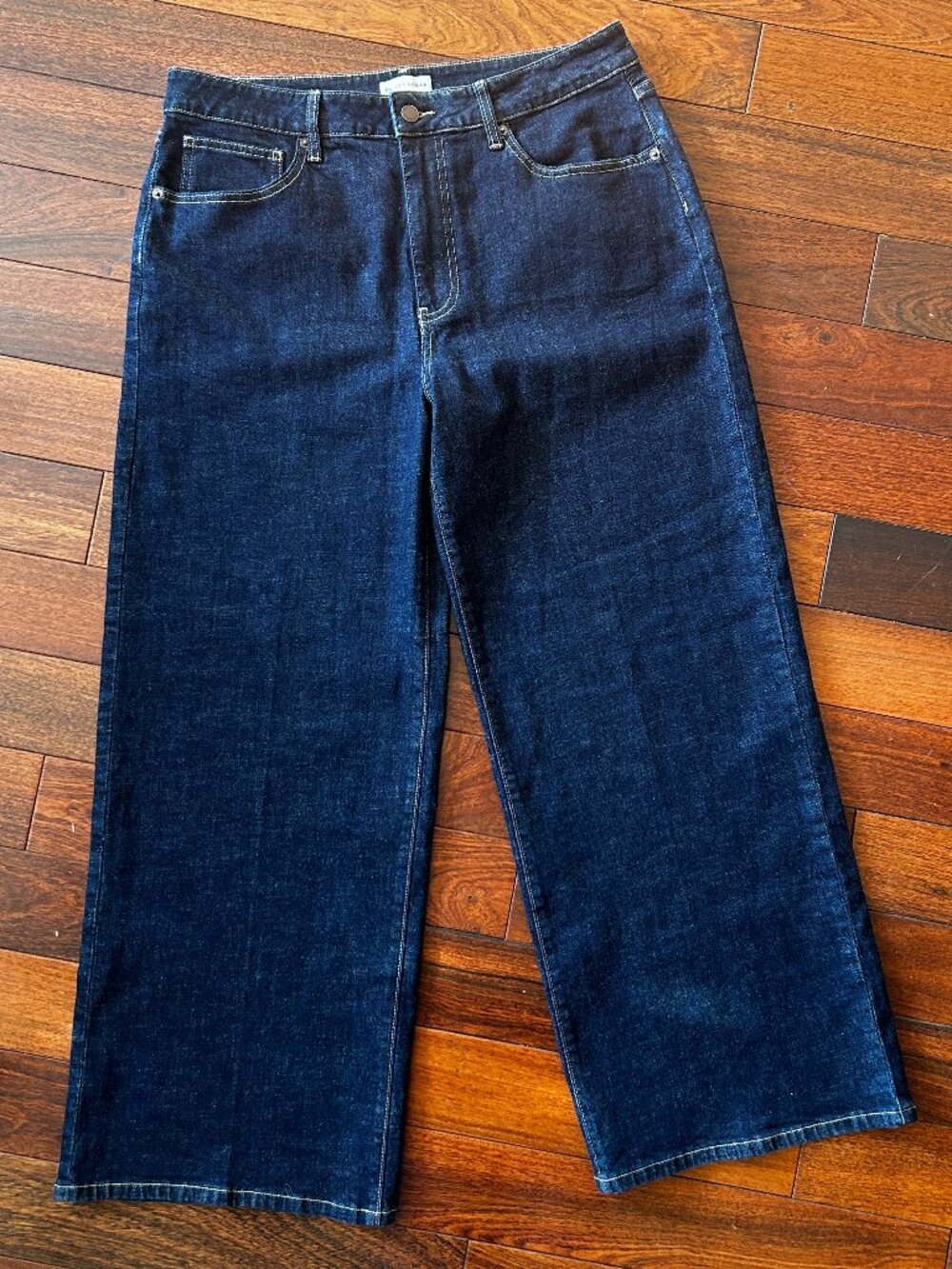 Oliver and Logan Madison Wide Leg Dark Blue Denim Jeans - Women